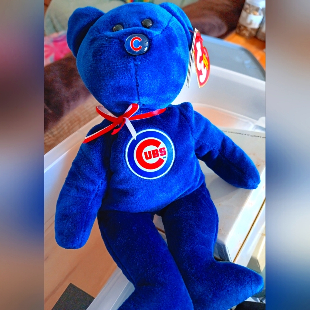 Chicago Cubs Blue Plush Bear